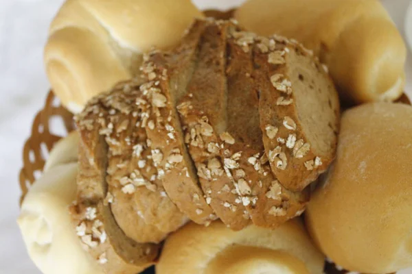 Zbliżenie Świeżego Chleba — Zdjęcie stockowe