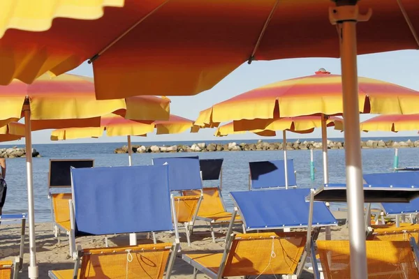 Spiaggia Sul Mare Adriatico Italia — Foto Stock