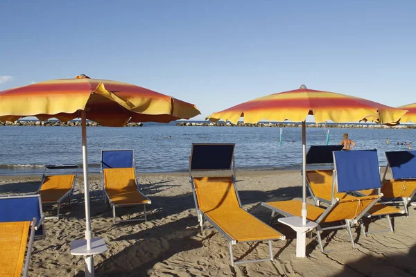 Spiaggia Sul Mare Adriatico Italia — Foto Stock