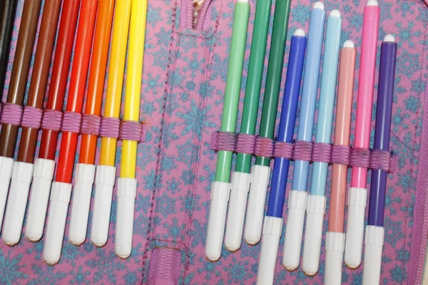 Χρωματιστά Πινέλα Σχολική Υπόθεση — Φωτογραφία Αρχείου