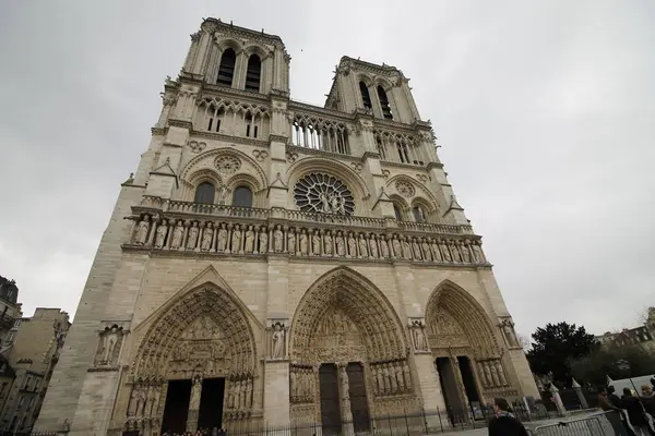 Katedrális Notre Dame Párizs Franciaország Notre Dame Pari Egy Középkori — Stock Fotó
