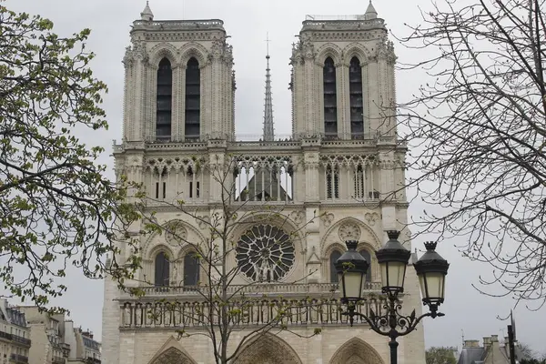 Katedrála Notre Dame Paříži Notre Dame Pari Středověké Katolické Katedrály — Stock fotografie