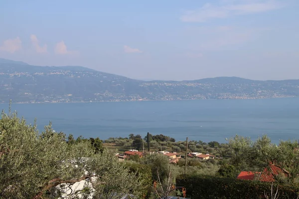 Landschap Van Garda Meer Noord Italië — Stockfoto