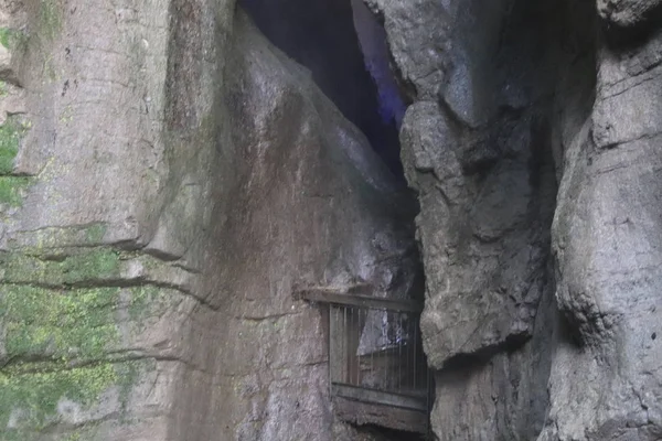 Una Vista Interior Las Paredes Rocosas Las Cavernas — Foto de Stock