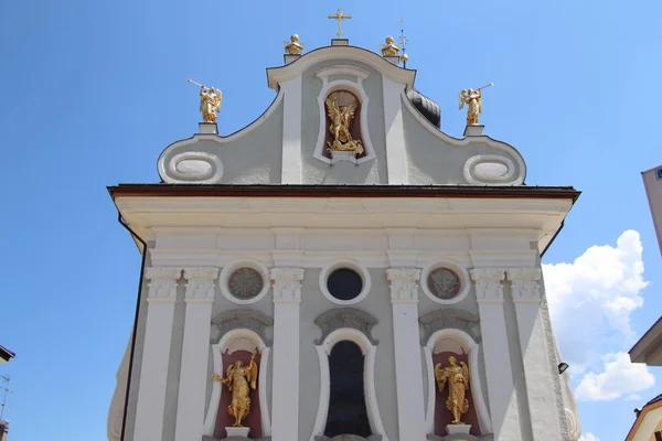 Kerk San Candido San Candido Ligt Pustervallei Italië — Stockfoto