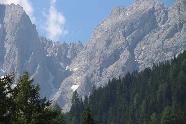 Widok Słynne Szczyty Dolomitów Lecie Dolomity Grupy Brenta Włochy — Zdjęcie stockowe