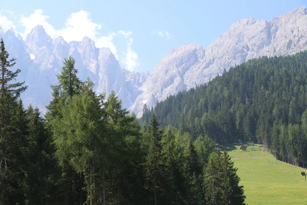 Veduta Delle Famose Cime Delle Dolomiti Estate Gruppo Delle Dolomiti — Foto Stock