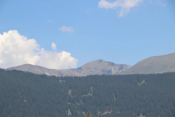 Vista Dos Famosos Picos Montanha Das Dolomitas Verão Grupo Dolomitas — Fotografia de Stock