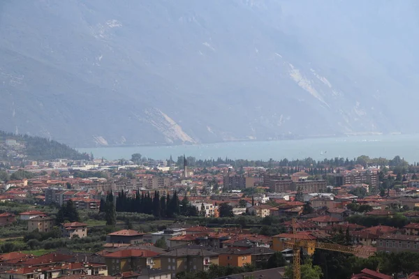 Vista Sul Paese Riva Del Garda Italia — Foto Stock