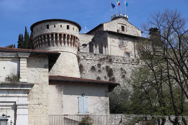 Castelo Antigo Brescia Uma Cidade Norte Itália — Fotografia de Stock