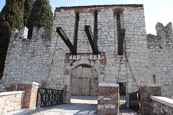 Antiguo Castillo Brescia Una Ciudad Norte Italia —  Fotos de Stock