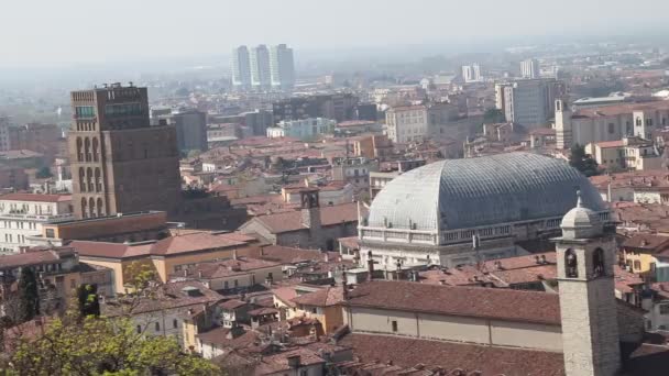 Vista Aérea Brescia Ciudad Norte Italia — Vídeo de stock