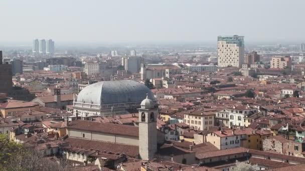 Aerial View Brescia City Northern Italy — Stock Video