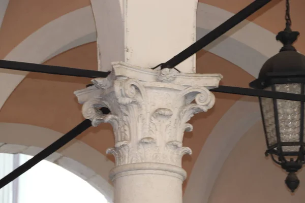 Antiguas Columnas Mármol Edificio Histórico Brescia Italia — Foto de Stock