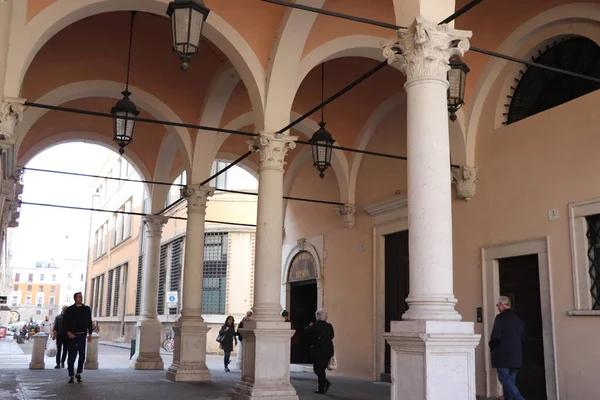 Antiguas Columnas Mármol Edificio Histórico Brescia Italia — Foto de Stock