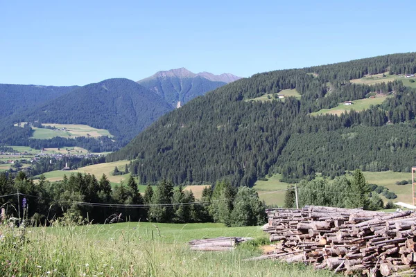 Widok Dolinę Południowym Tyrolu Trentino Alto Adige Włochy — Zdjęcie stockowe