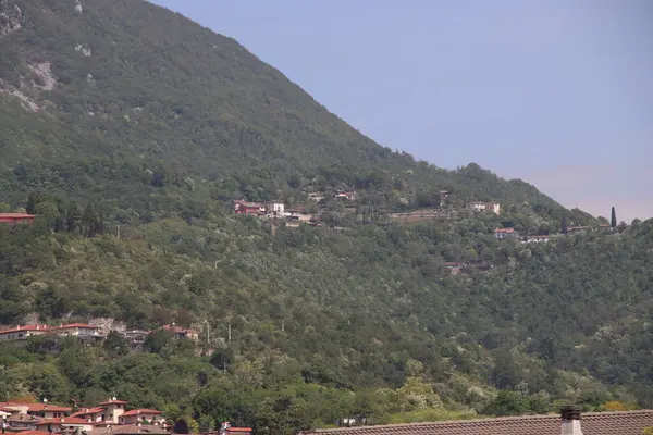 Paysage Naturel Avec Des Arbres Des Montagnes Italie — Photo