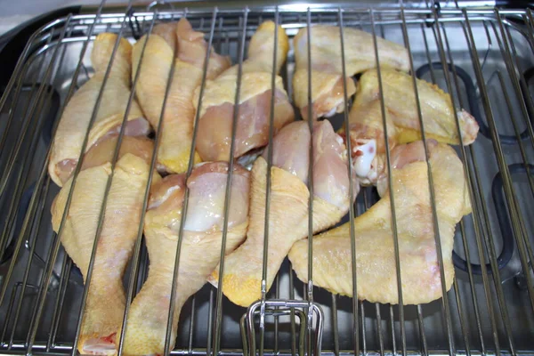 Parrilla Mixta Con Pollo Cocinado Barbacoa —  Fotos de Stock