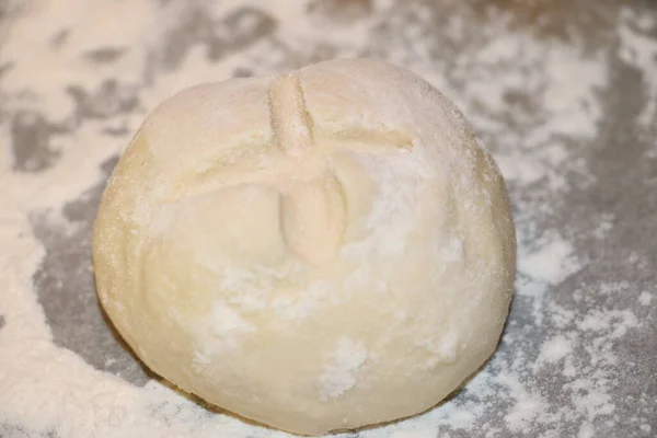 Preparazione Della Pasta Cottura Del Pane Della Farina — Foto Stock