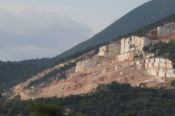 Montagnes Avec Carrières Marbre Botticino Dans Nord Italie — Photo