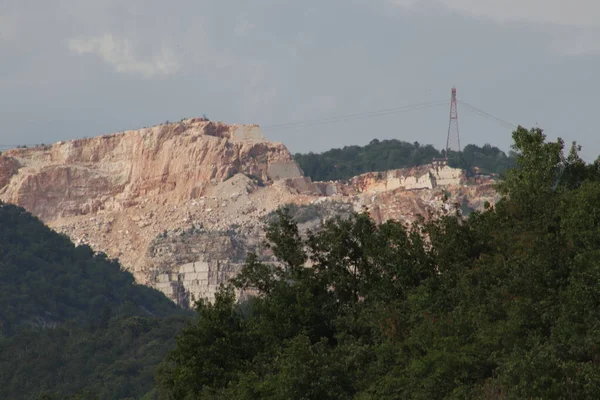 Montanhas Com Pedreiras Mármore Botticino Norte Itália — Fotografia de Stock