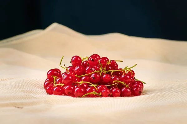 Frisch gewaschene Beeren von roten Johannisbeeren auf dem Hintergrund — Stockfoto