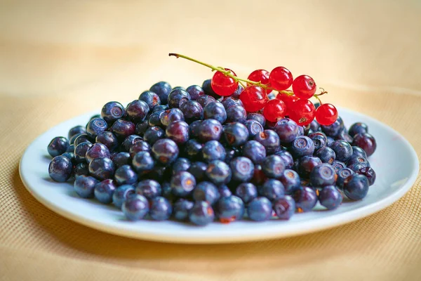 Masada taze yıkanmış yabanmersini var. 