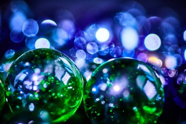 Yılbaşı, parlak Bokeh parlak cam bal soyut arkaplan