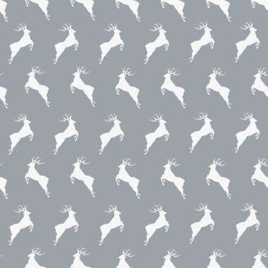 Gri arka plan üzerinde izole sevimli geyik.