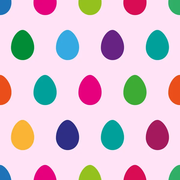 Joyeux jour de Pâques. Beaux œufs de Pâques. Illustration vectorielle. Modèle sans couture . — Image vectorielle