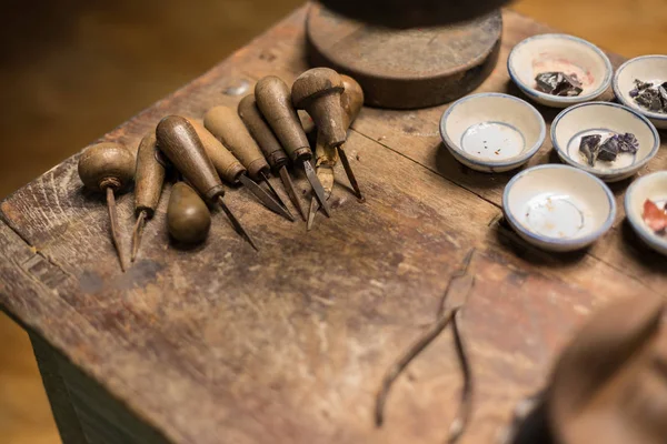 Αρχαία εργαλεία χάραξης — Φωτογραφία Αρχείου