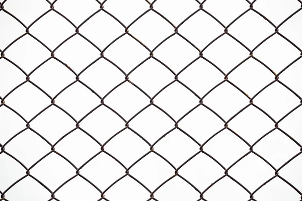 Mřížka plot rez na bílém pozadí — Stock fotografie