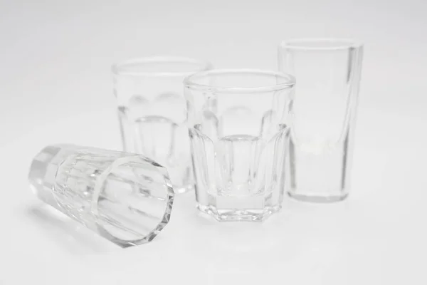 Shot Glas Witte Achtergrond — Stockfoto