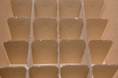 Şişe dokusu arka planı için kağıt sandıkların deseni