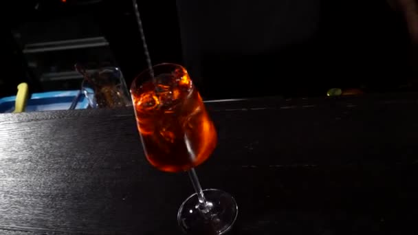 Blanda Cocktail Ett Glas Med — Stockvideo