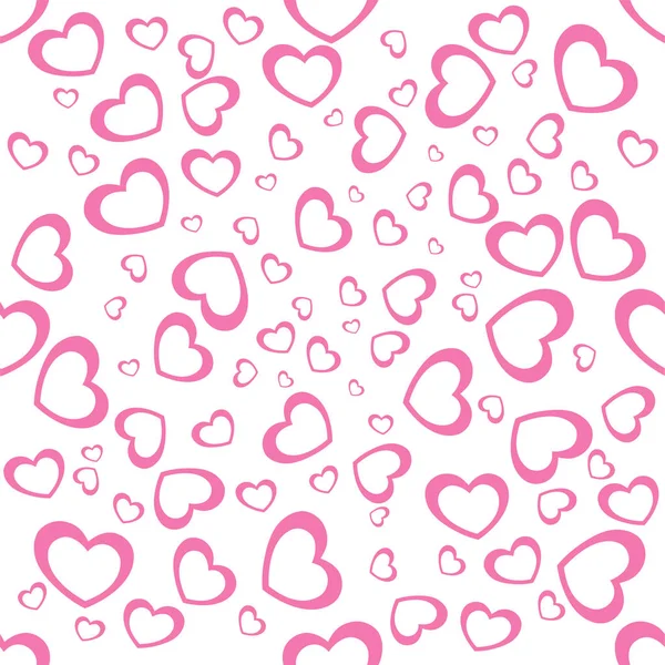Seamless pattern hearts vector. Seamless pattern with random pink hearts for valentines day. Vector illustration.