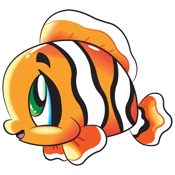 Denizin altında şirin palyaço balığı çizgi filmi. Deniz Hayvanı Minimalisti