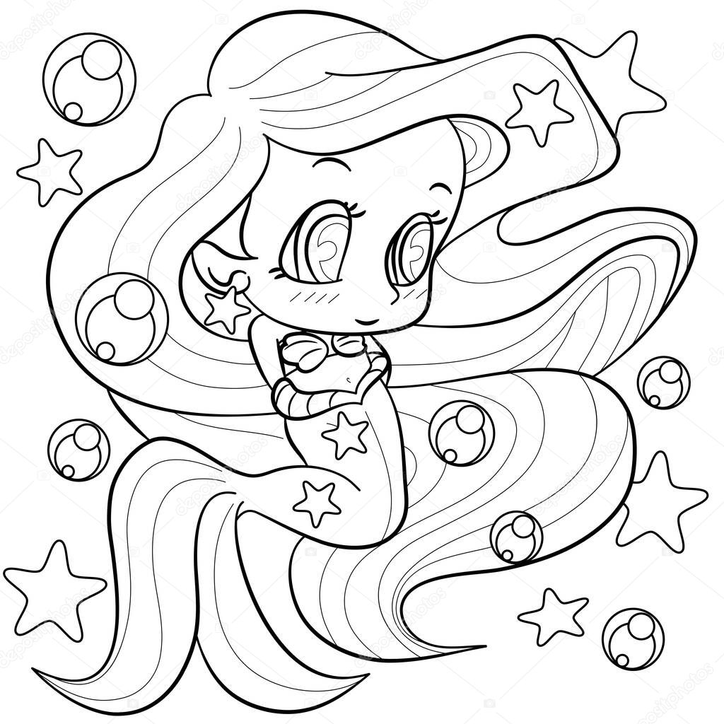 77 Collections Anime Mermaid Coloring Pages  Latest HD