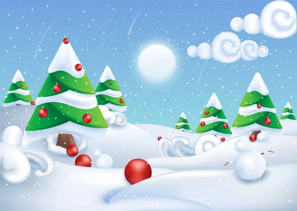 Zeminde kar ve çam ağaçları olan manzara