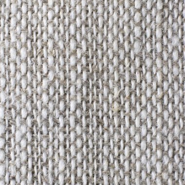 Doğal gri ve beyaz keten kaplamalı makro. Metin veya tasarım için. Kare.