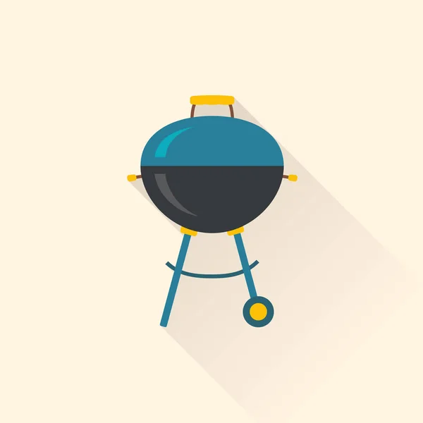 Barbecue grill, platte stijl. — Stockvector