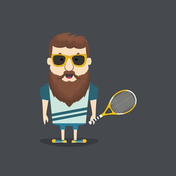 Vector illustration of tennis player. — Stock Photo, Image