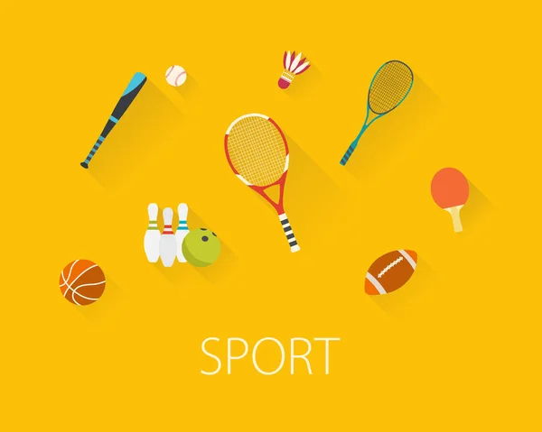 Design piatto concetto di sport . — Vettoriale Stock