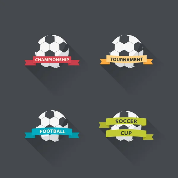 Conjunto de iconos gráficos de fútbol de diseño plano . — Foto de Stock