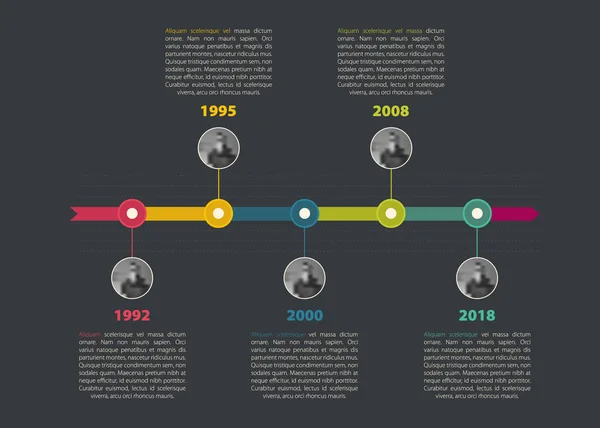 Färgglada tidslinjen infographic — Stockfoto