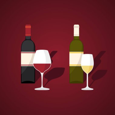 kırmızı ve beyaz şarap..