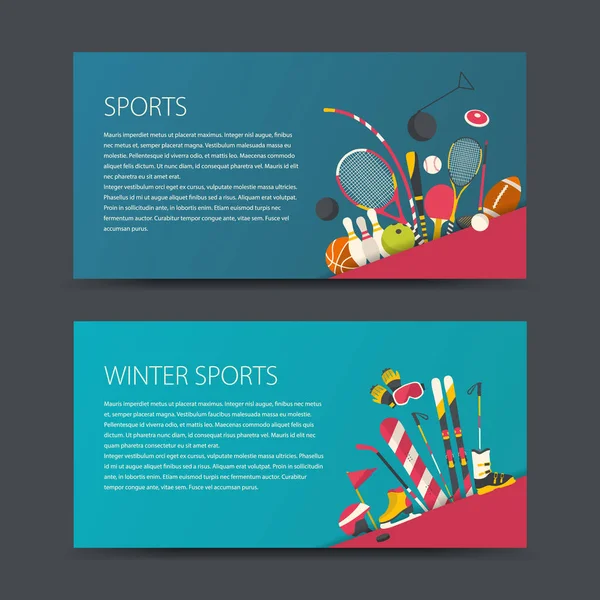 Vektör spor afiş kümesi.