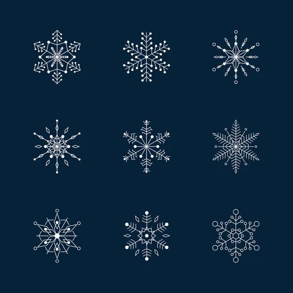 Sneeuwvlok vector pictogram — Stockvector