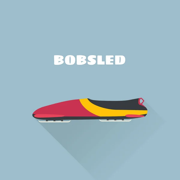 Bobsled concepto plano vector ilustración . — Vector de stock