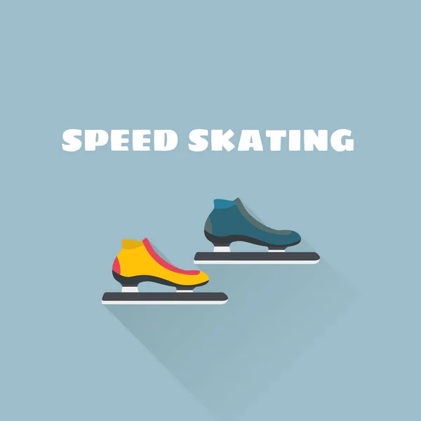 Speed patinaj plat vector ilustrare . — Vector de stoc